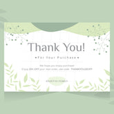 Plantable Abstract Leaf Shaped Thank You Cards